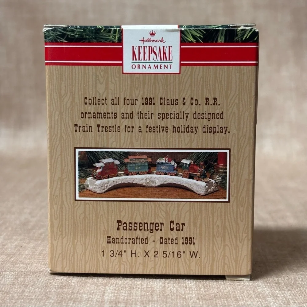 Hallmark Keepsake Ornament 1991 Claus and Co RR Passenger Car
